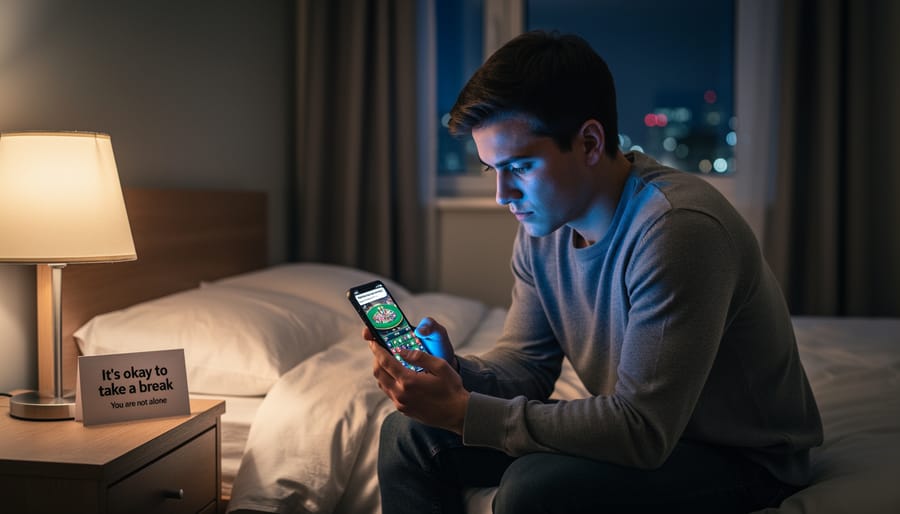 Silhouette of a person holding a phone near a rain-specked window with a distant city skyline at night.